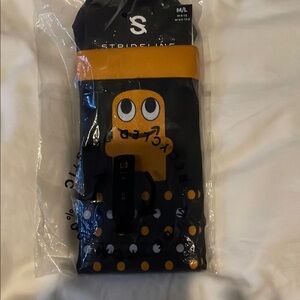 NEW Stridine Amazon Percy Black and White Orange Unisex Mens/Women's Socks